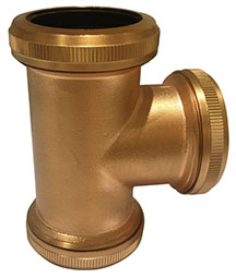 UniMatch buisverbinder T-stuk 32 mm geborsteld koper