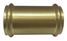 UniMatch buisverbinder 32 mm geborsteld messing PVD