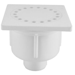 Doucheput met onderuitlaat kunststof 10 x 10 cm wit