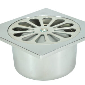 Riko doucheput met onderuitlaat 10 x 10 cm chroom