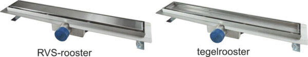 Tegelrooster voor douchegoot 50 x 7 cm RVS