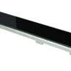 Glasrooster voor douchegoot 100 x 7 cm glanzend zwart
