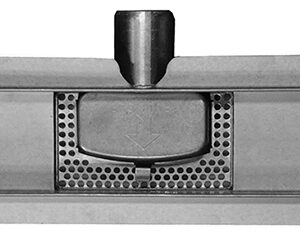 3e generatie douchegoot met flens zonder rooster 90 x 7 cm RVS