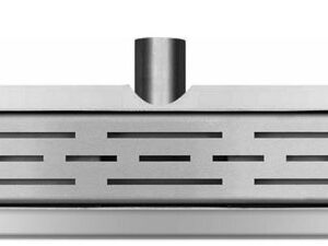 3e generatie douchegoot met muurflens en rooster 90 x 7 cm RVS