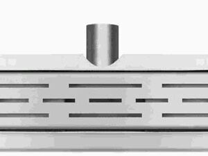 Eco douchegoot met muurflens en rooster 60 x 7 cm RVS