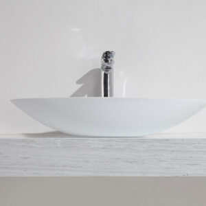 Kim waskom ovaal 59 x 35 x 11 cm solid surface mat wit