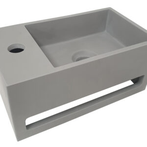 Julia fontein links 35 x 20 x 16 cm solid surface betonlook