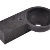 Raw fontein links rond 40x23x10 cm hardsteen gezoet