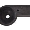 Raw fontein rechts rond 40x23x10 cm hardsteen gezoet