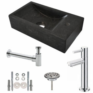 One pack Raw fontein rechts 40x22x10 cm hardsteen gezoet