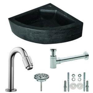 One pack Raw hoekfontein 30x30x10 cm hardsteen gezoet